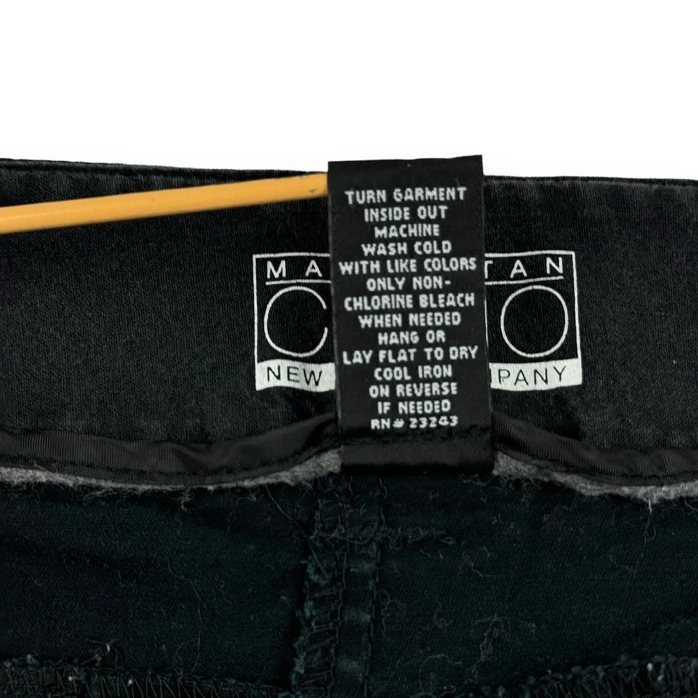 New York & Company Shorts Womens 18 Manhattan Chino Black Cotton Spandex Stretch